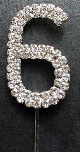 Picture of SILVER DIAMANTE CAKE TOPPER  6